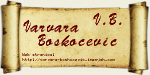 Varvara Boškoćević vizit kartica